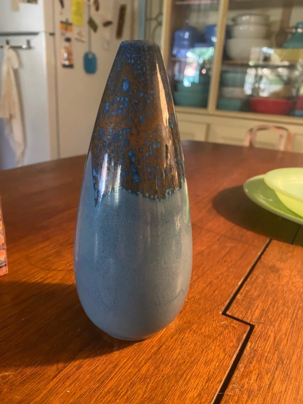 Vintage Blue Vase  Japan 7” - Picture 2 of 5